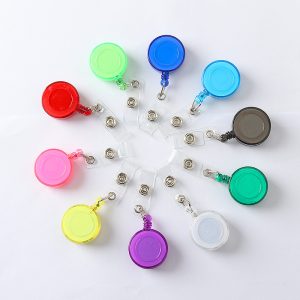 Retractable Badge Reel Lanyard – ID Card Holder Clip with Stretchable Cord, Anti-Loss Badge Holder for Work