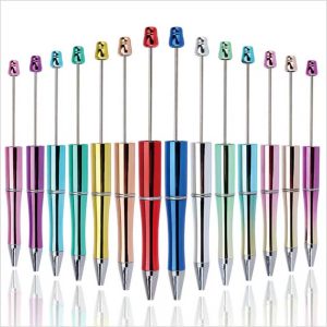 Wholesale DIY Beaded Pens – In-Stock Creative Ballpoint Pens with UV Electroplated Beads & Tricolor Gradient Design