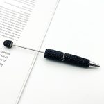 New Solid Color Rhinestone Beaded Pen – Creative DIY Handmade Ballpoint Pen with Exquisite Sparkling Crystals, Perfect Gift