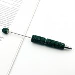 New Solid Color Rhinestone Beaded Pen – Creative DIY Handmade Ballpoint Pen with Exquisite Sparkling Crystals, Perfect Gift