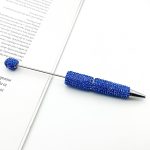 New Solid Color Rhinestone Beaded Pen – Creative DIY Handmade Ballpoint Pen with Exquisite Sparkling Crystals, Perfect Gift