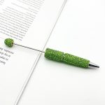 New Solid Color Rhinestone Beaded Pen – Creative DIY Handmade Ballpoint Pen with Exquisite Sparkling Crystals, Perfect Gift