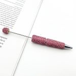 New Solid Color Rhinestone Beaded Pen – Creative DIY Handmade Ballpoint Pen with Exquisite Sparkling Crystals, Perfect Gift