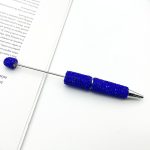 New Solid Color Rhinestone Beaded Pen – Creative DIY Handmade Ballpoint Pen with Exquisite Sparkling Crystals, Perfect Gift