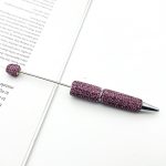 New Solid Color Rhinestone Beaded Pen – Creative DIY Handmade Ballpoint Pen with Exquisite Sparkling Crystals, Perfect Gift