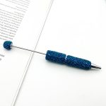 New Solid Color Rhinestone Beaded Pen – Creative DIY Handmade Ballpoint Pen with Exquisite Sparkling Crystals, Perfect Gift